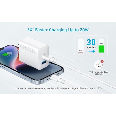 Củ sạc 20W ANKER B2348 kèm cáp C to C 1C1A