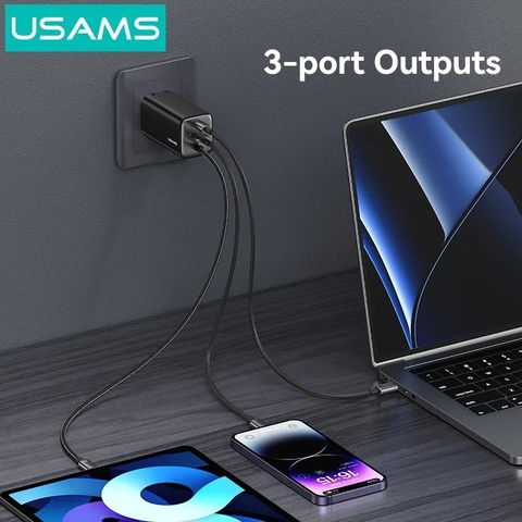 Củ Sạc 65W GaN USAMS CC273 2C+1A