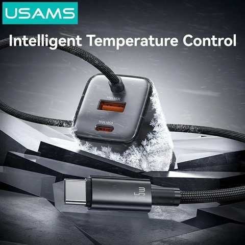 Củ Sạc 65W GaN USAMS CC273 2C+1A