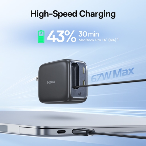 Củ Sạc dây rút 67W Baseus EnerCore CJ11 3C