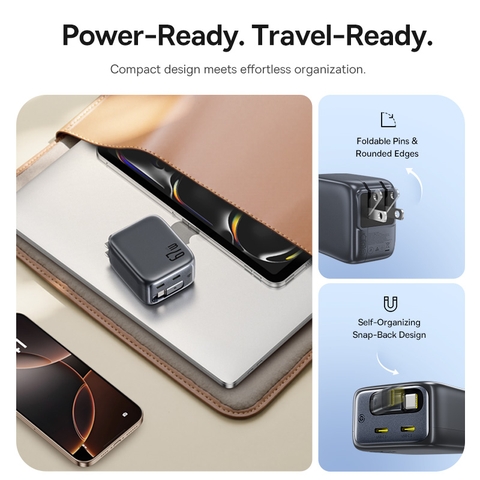 Củ Sạc dây rút 67W Baseus EnerCore CJ11 3C