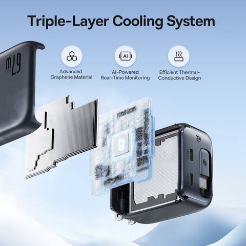 Củ Sạc dây rút 67W Baseus EnerCore CJ11 3C