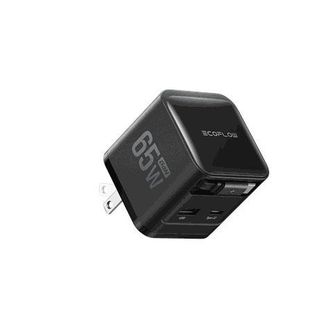 Bộ sạc nhanh EcoFlow RAPID 65W, cáp có thể thu gọn, GaN