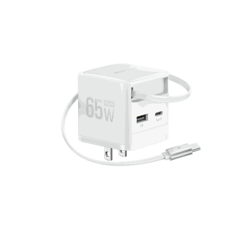 Bộ sạc nhanh EcoFlow RAPID 65W, cáp có thể thu gọn, GaN