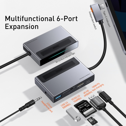 https://chube.vn/hub-chuyen-doi-6-trong-1-baseus-magic-multifunctional-type-c-hub-with-a-retractable-clip-standard-edition-usb-3-0-sd-tf-3-0-hdmi-4k60hz-3-5mm-type-c-1
