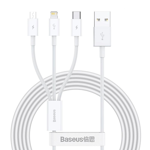 Cáp sạc USB to M+L+C 3.5A Baseus Superior