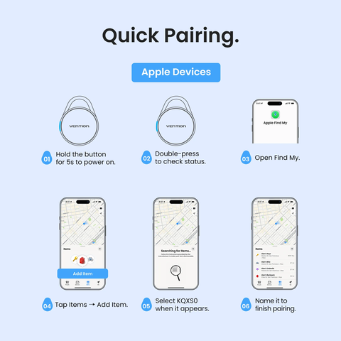 Tag định vị Vention KQX SpotTag Pop Apple và Android
