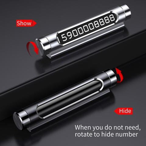 Bảng số điện thoại dùng trên xe hơi Baseus All Metal 2 mặt