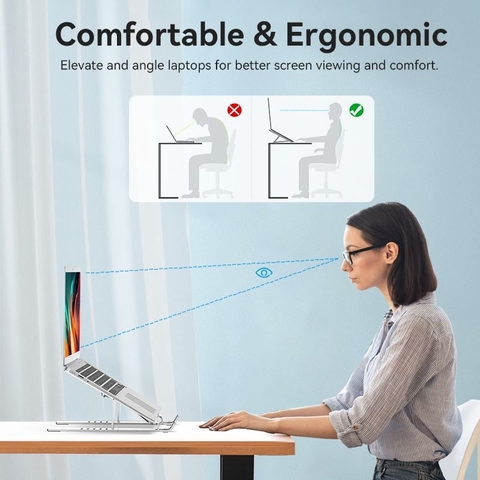 Giá Đỡ Tản Nhiệt Kim Loại Laptop VENTION KDM khung nhôm, 15kg