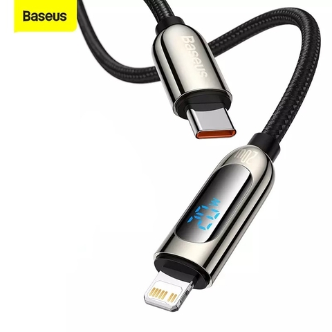 Cáp sạc nhanh Baseus Display Fast Charging Data Cable Type-C to Lightning 20W tích hợp màn hình LED