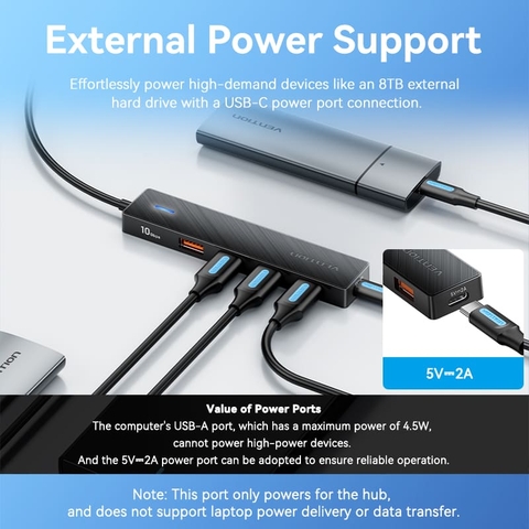 Hub chuyển đổi 5 in 1 VENTION CHJ 10Gbps