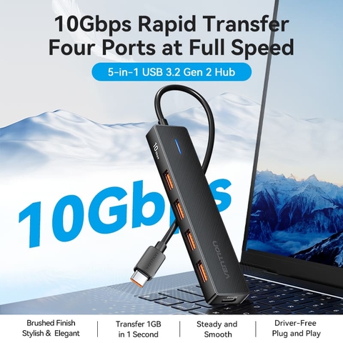 Hub chuyển đổi 5 in 1 VENTION CHJ 10Gbps