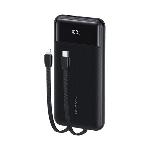 Pin Dự Phòng Kèm Cáp USB-C + Lightning USAMS CD281 10000mAh 22.5W