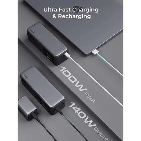Pin dự phòng AUKEY PB-Y63 Spark Mega 27.600mAh 140W
