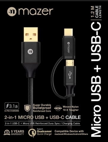 https://chube.vn/day-cap-mazer-cbl-2-in-1-micro-usb-usb-c-qc3-0-3-1a-1-2m