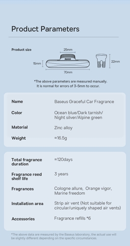 Nước hoa khử mùi ô tô Baseus Graceful Pro