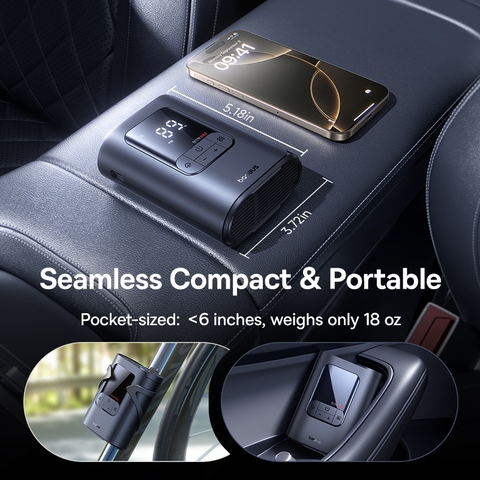 Máy Bơm Lốp Ô Tô Không Dây Baseus GoTrip VA1 Max