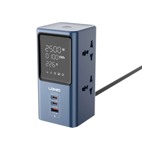 Ổ cắm đa năng LDNIO SC2 GaN 7in1 2 AC 2500W 4 USB 45W