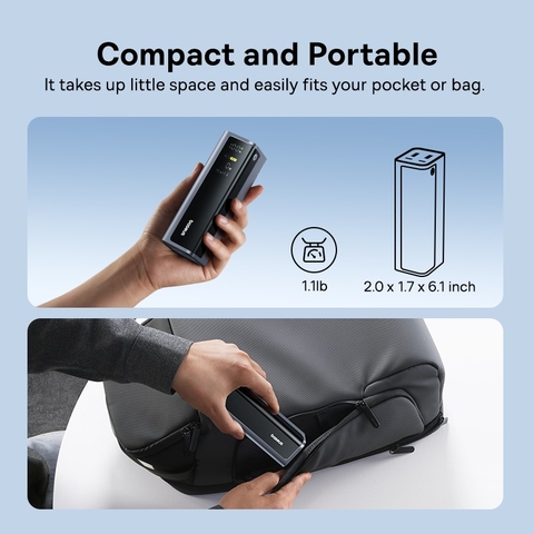 Pin dự phòng Baseus EnerGeek GP12 có màn hình 20800mAh 145W
