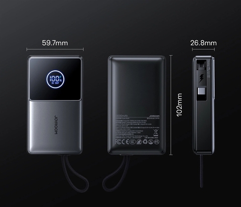 Pin Sạc Dự Phòng 22.5W Joyroom PR1 10000mAh Kèm Cáp C