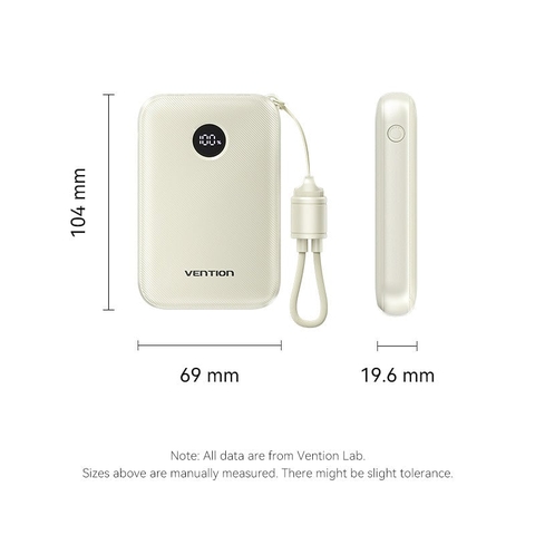 Pin sạc dự phòng tích hợp cáp sạc VENTION 10000mAh 22.5W