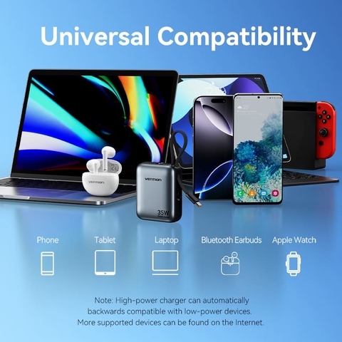 Pin sạc dự phòng Vention Dash FHE 10000mAh 35W Mini