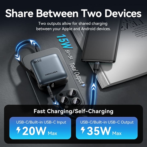 Pin sạc dự phòng Vention Dash FHE 10000mAh 35W Mini