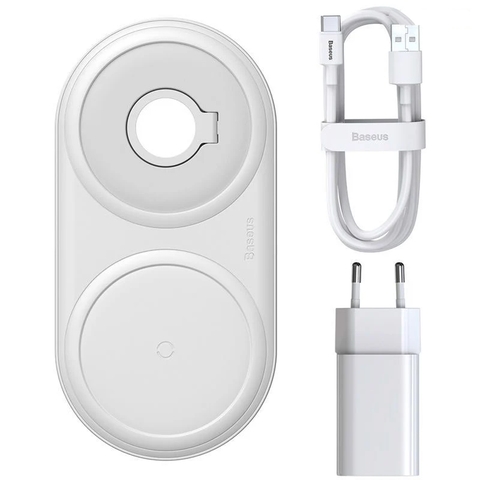Combo sạc nhanh không dây, đế giữ dây sạc AW Baseus