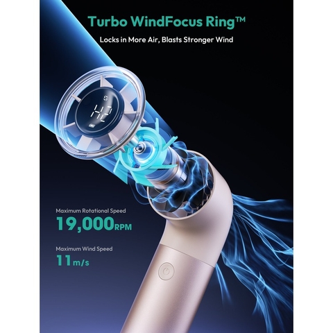Quạt Cầm Tay Mini AECOOLY Aero Ultra Vỏ Nhôm 19000RPM 16h