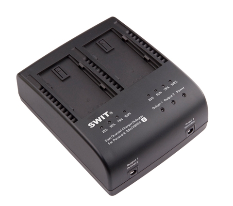 Bộ sạc và chuyển đổi 2 kênh Panasonic VW-VBD và CGA Swit S-3602D DC 8.4V, 2.2A×2