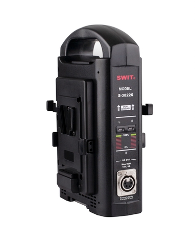 Bộ sạc nhanh V-mount 2 kênh Swit S-3822S DC 16.8V, 3Ax2