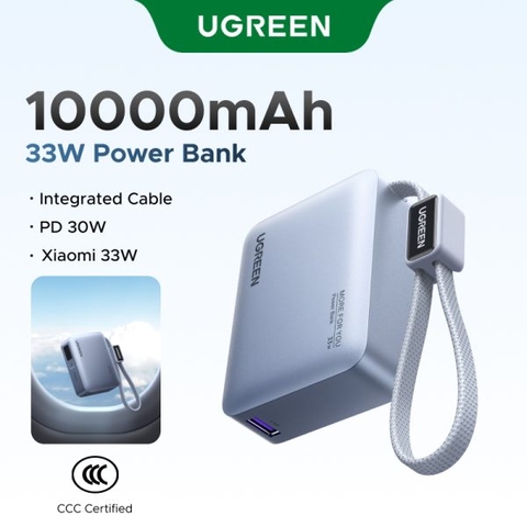 Pin sạc dự phòng 10000mAh 33W kèm cáp sạc UGREEN PB584