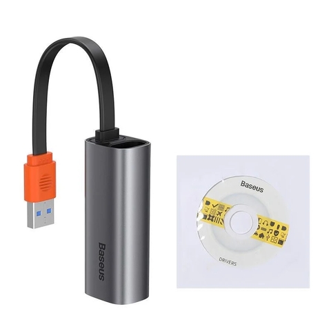 Đầu chuyển cổng USB A/C to LAN Baseus Steel Cannon