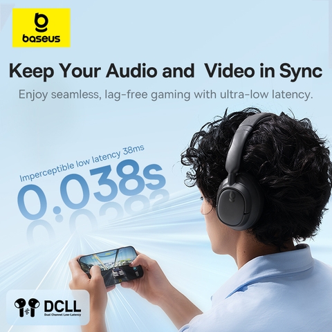 Tai Nghe Chụp Tai Không Dây Baseus Bass BH1 Chube