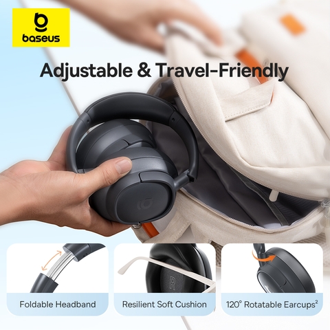 Tai Nghe Chụp Tai Không Dây Baseus Bass BH1 Chube