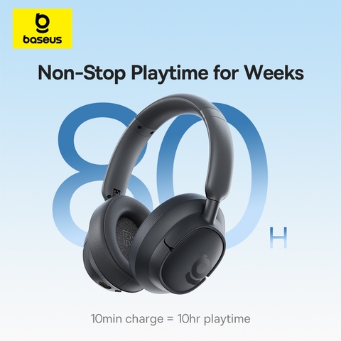 Tai Nghe Chụp Tai Không Dây Baseus Bass BH1 Chube