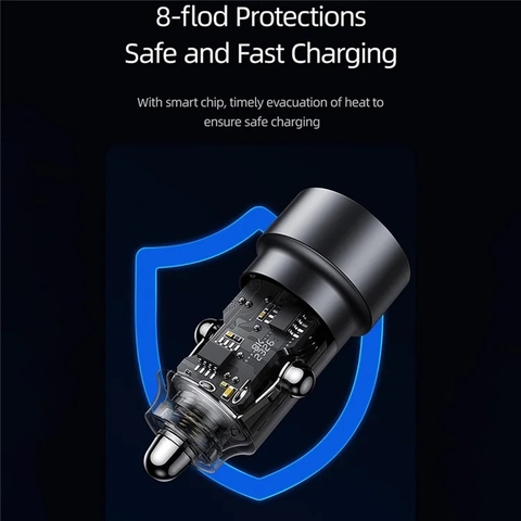 Tẩu sạc 60W USAMS CC208 C39 1C+1U
