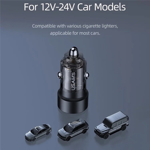 Tẩu sạc 60W USAMS CC208 C39 1C+1U