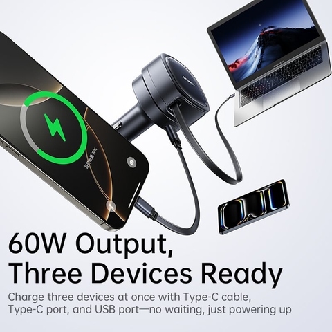 Tẩu sạc ô tô Baseus PrimeTrip VR1 60W