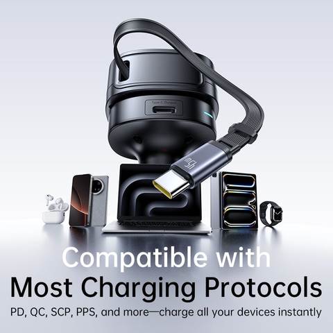 Tẩu sạc ô tô Baseus PrimeTrip VR1 60W