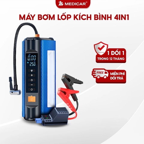Máy bơm lốp kiêm kích bình Medicar 4in1