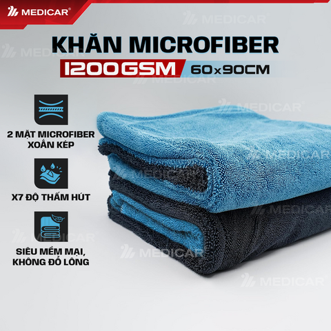 Khăn Microfiber Medicar 1200GSM 60x90cm