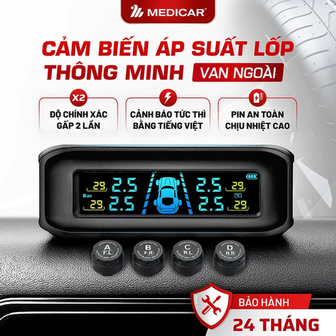 Cảm biến áp suất lốp ô tô thông minh Medicar