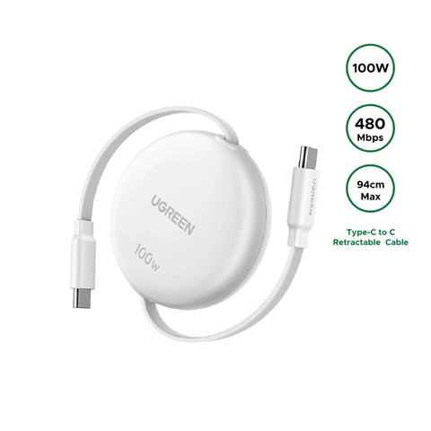 Cáp sạc dây rút USB-C to USB-C Ugreen L531 PD 100W