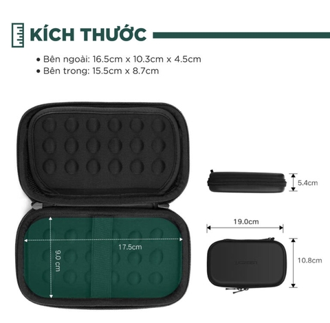 Túi đựng ổ cứng - tai nghe Ugreen chống sốc cao cấp LP128