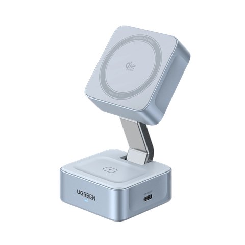 Sạc không dây từ tính 2 trong 1 UGREEN MagFlow W752 Qi2 25W MagSafe