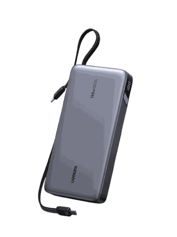 Pin sạc dự phòng 25000mAh 165W kèm 2 cáp sạc USB-C UGREEN PB552