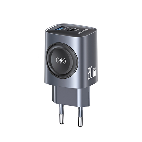 Củ sạc nhanh GaN 20W USAMS CC293 T67 C+U hỗ trợ iWatch