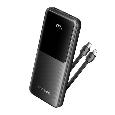 Pin dự phòng Vention FHO tích hợp cáp USB-C và Lightning 22.5W 10000mAh