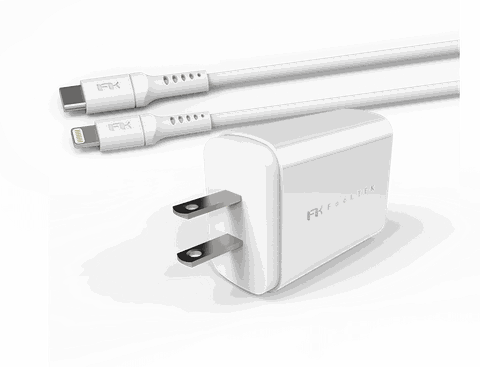 Bộ sạc gồm cốc PD US Charger 30W và cáp Feeltek